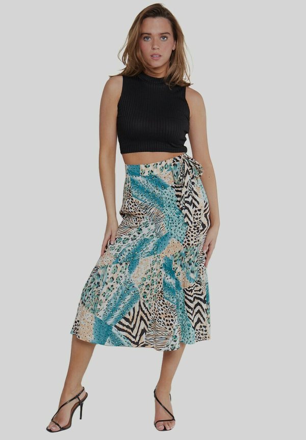 MIX ANIMAL PRINT MIDI - A-line skirt - multi3