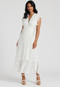 South Beach - SUMMER SEQUIN DETAIL WRAP - Maxi dress - white Thumbnail Image 1