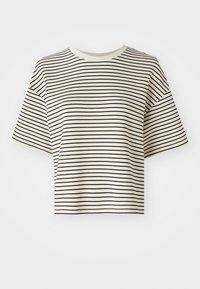 NILDA IMA - Printtipaita - oatmeal/black