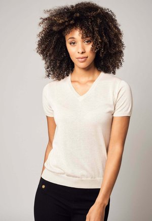 V-NECK - T-shirt basic - cream