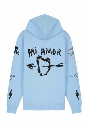 MI AMOR TATTOO EMBROIDERY OVERSIZED - Sweatshirt - blue