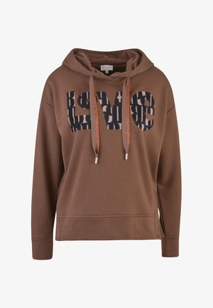 WITH OVERSIZED SHOULDERS - Hoodie - choco