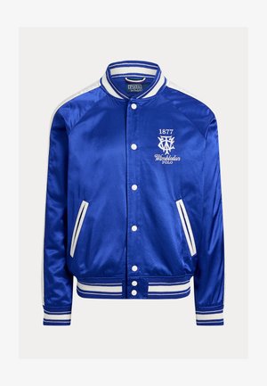 Polo Ralph Lauren, WIMBLEDON SATIN BASEBALL JACKET - Blouson Bomber - graphic royal/deckwash white