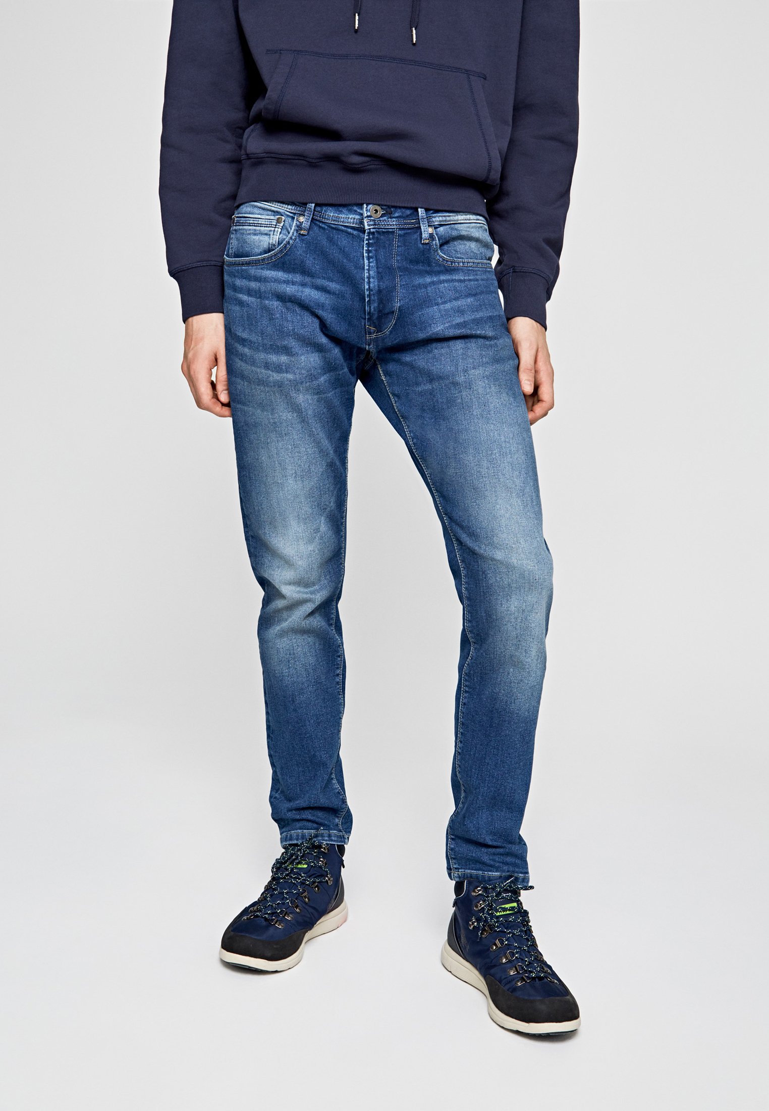 Pepe Jeans STANLEY - Slim fit jeans - blue/blue denim - Zalando.co.uk