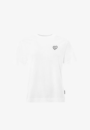 Kleinigkeit, GÖRLS EASYFIT SHÖRT HAPPY HEART - Nyomott mintás póló - white