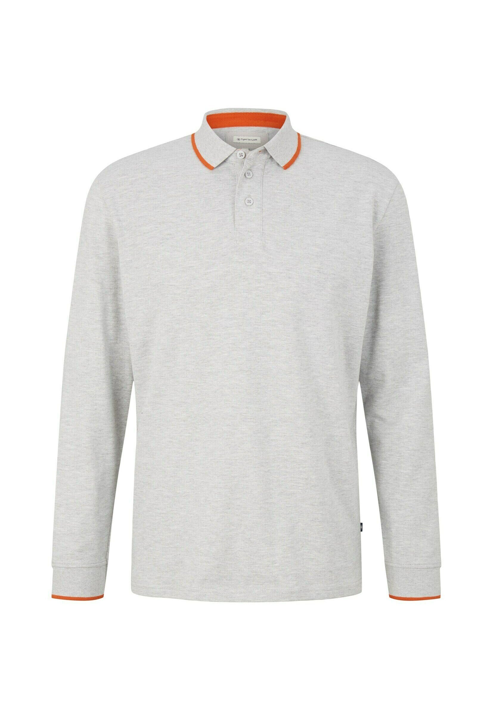 TOM TAILOR BASIC - Poloshirt - ordinary grey melange/lichtgrijs - Zalando.nl