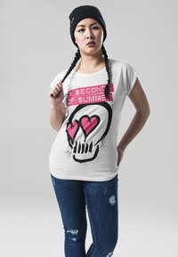 Mister Tee FIVE SECONDS OF SKULL  - Trükipildiga T-särk - white