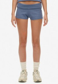 ATHLETIC ESSENTIALS FOLD OVER - Shorts - mariner navy tidal blue stripe