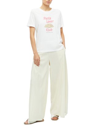 s.Oliver, S.OLIVER SHIRT - T-shirt print - weiß rosa