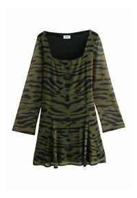 Next TALL - Denné šaty - khaki green animal print