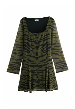 Next TALL - Vapaa-ajan mekko - khaki green animal print