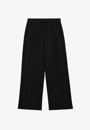 Reiss, PETITE FIT - BELLA PREMIUM INTERLOCK WIDE-LEG JOGGERS - Broek - black