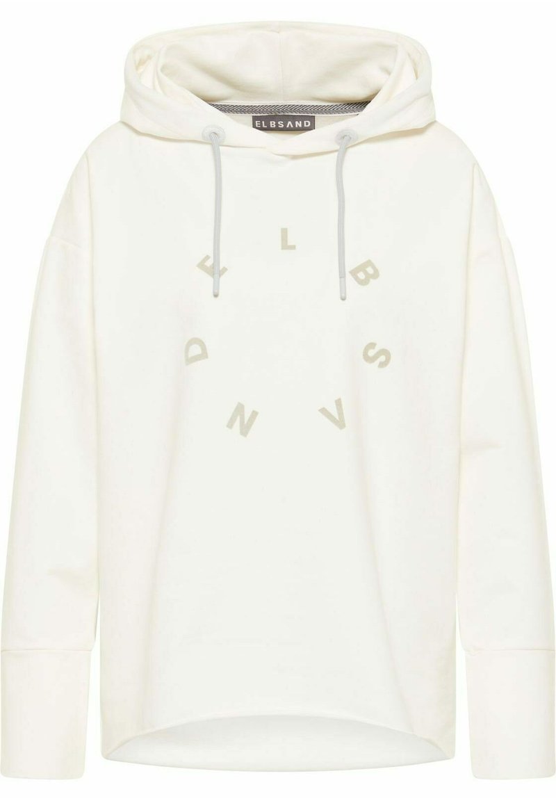 Elbsand Riane - Felpa da donna, scollo rotondo, taglio leggero, Sabbia argentata, M