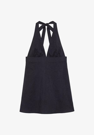 PULL&BEAR, HALTER NECK - SHORT DRESS - Denné šaty - black