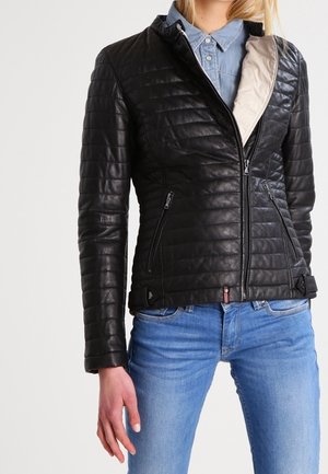 Leren jas - black