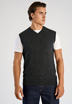 V-NECK SLIPOVER - Strickpullover - charcoal mel