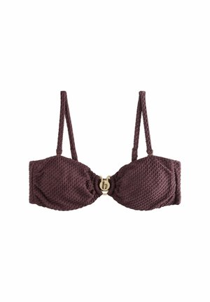 NON PADDED - Bikini-Top - chocolate brown lurex