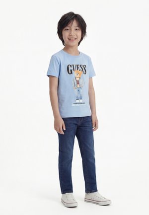 Guess SS - Nyomott mintás póló - light blue luxe