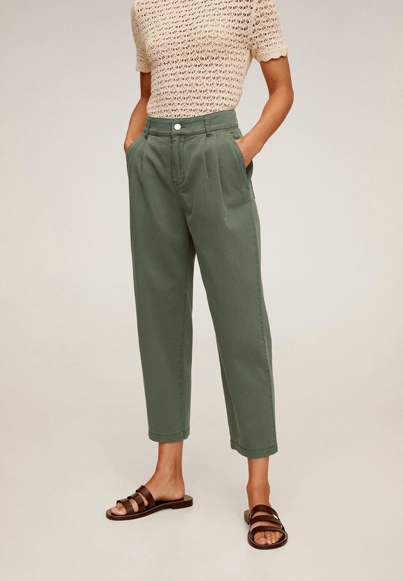 Mango Pantalon classique - green