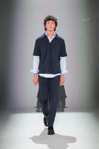 WE Fashion Bluză polo - navy blue