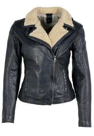 GWJENJA RF - Lederjacke - dark blue