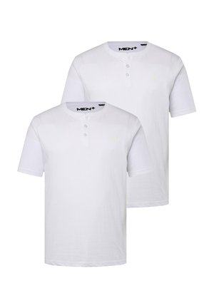 HENLEY 2ER-PACK HALBARM RUNDHALS - T-Shirt basic - snow white