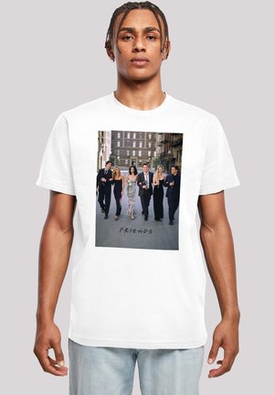 FRIENDS TV SERIE CHAMPAGNE AND FLOWERS - Print T-shirt - white