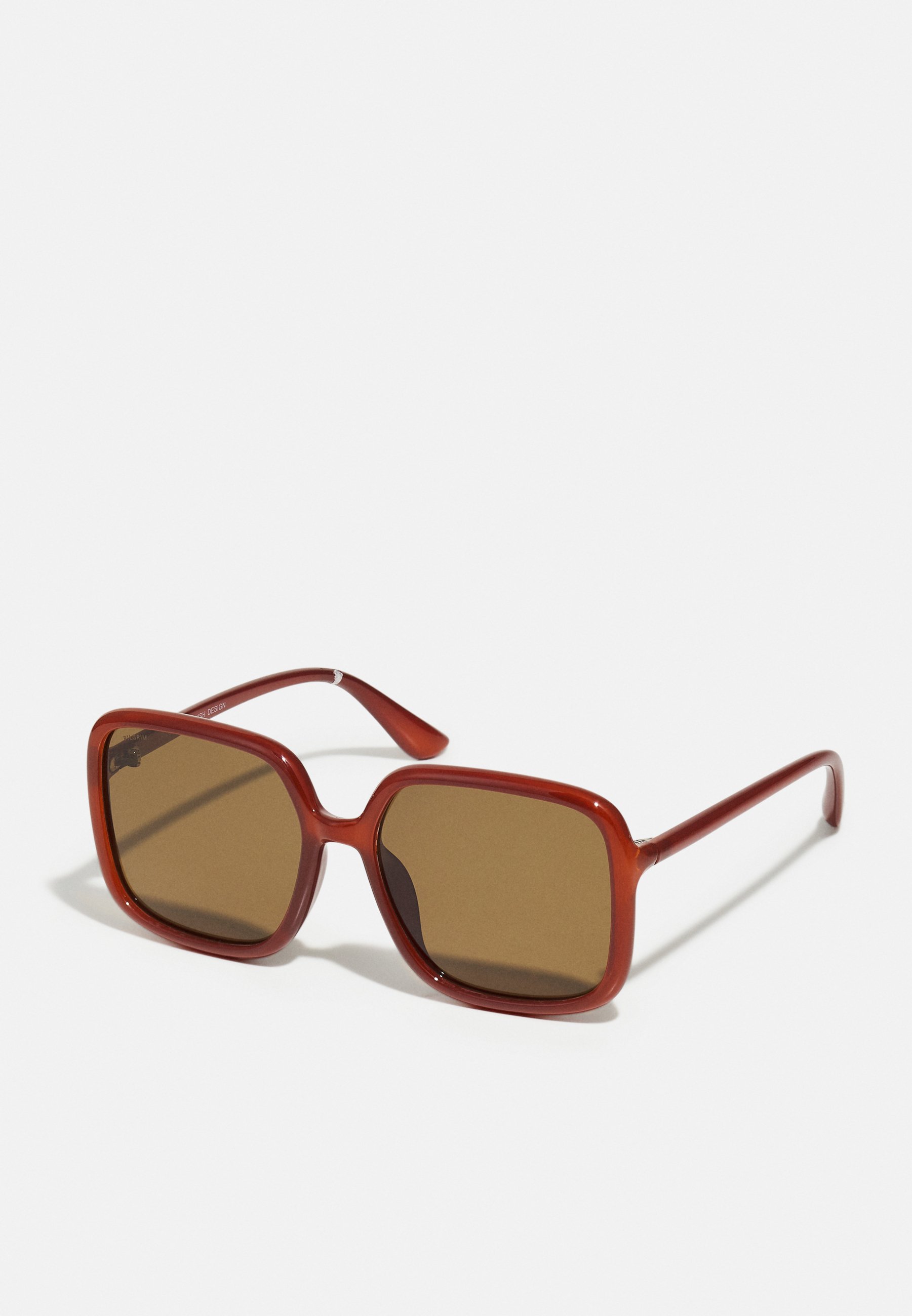 Pilgrim MILAN OVERSIZED RETRO SUNGLASSES - Sonnenbrille - brown 