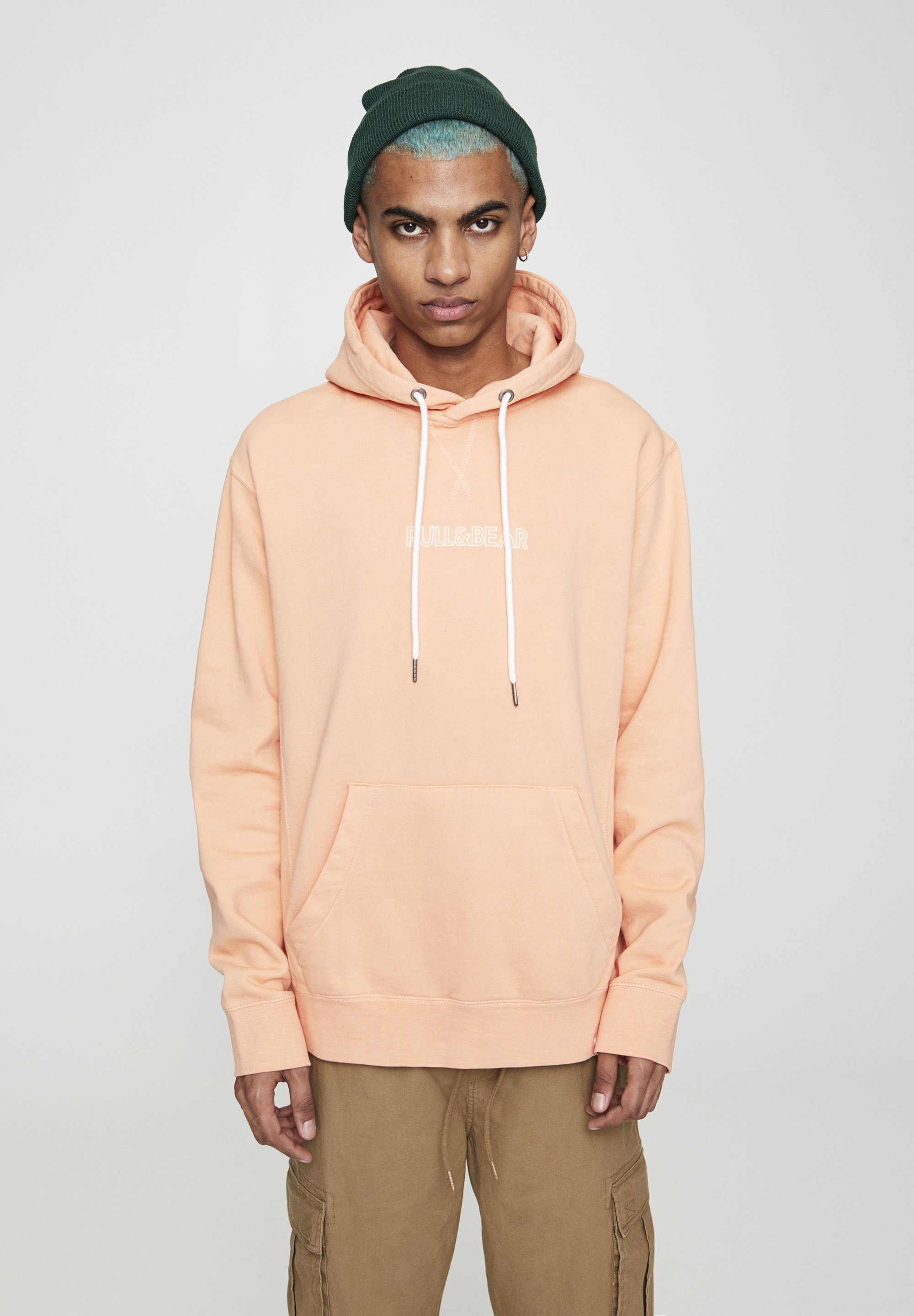 pull and bear orange hoodie