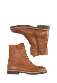 DreiMaster Botines con cordones - cognac