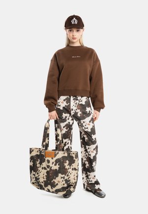 Another Cotton Lab, AUSTIN TOTE BAG UNISEX - Shopping bags - cow pattern