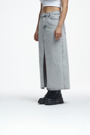MIRIEL SKIRT - Denim skirt - ice washed grey