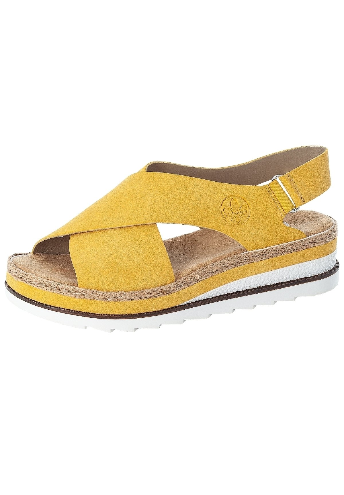 Rieker Sandalen met sleehak - yellow/Geel - Zalando.be