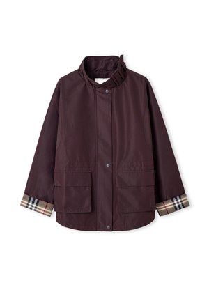 Ipekyol, IPEKYOL COAT JACKET WITH POCKETS AND ELASTIC WAISTBAND - Abrigo corto - d.purple
