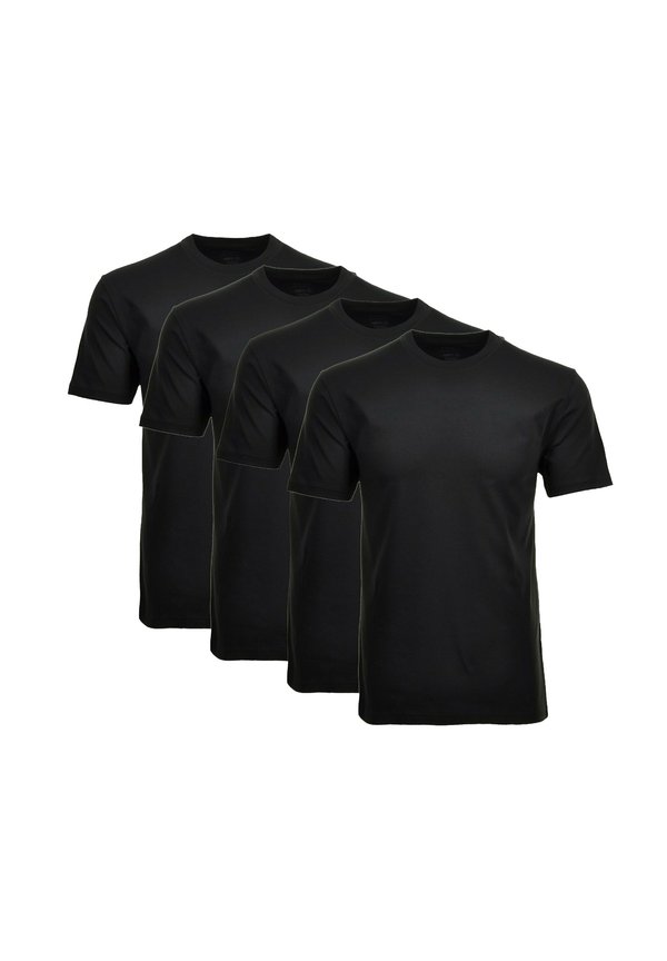 4ER PACK - 1/2 ARM, UNTERHEMD, RUNDHALS - Basic T-shirt - schwarz2