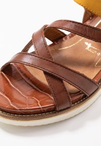Tamaris Platform sandals - nut/saffron