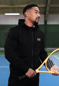 EA7 Emporio Armani TRAIN CORE TRACKSUIT HOODIE SET - Tuta - black/gold
