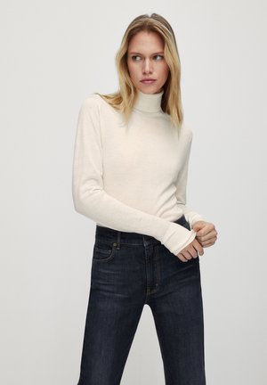 Massimo Dutti ROLLKRAGENPULLOVER MIT LANGEN ÄRMELN - Jumper - beige