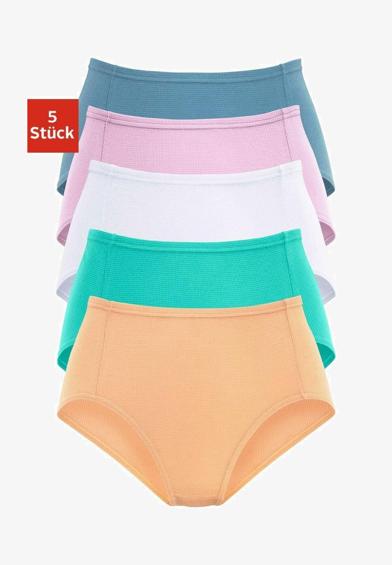LASCANA 5 PACK - Slip - apricot /mint/weiß /flieder /hellblau