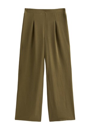 New Look PLEATED FRONT WIDE LEG - Trousers - khaki