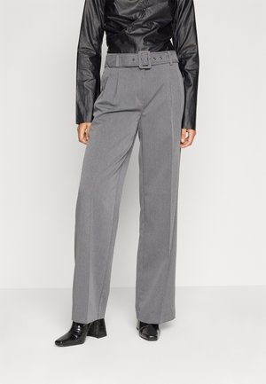 ONLY ONLSOPHIE BELT WIDE PANT  - Παντελόνι - dark grey melange