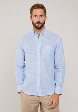 REGULAR FIT BENGAL STRIPED LINEN - Overhemd - naval blue