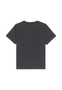 Donkergrijze t-shirt met korte mouwen gemaakt van katoen, met een ronde hals en een eenvoudig ontwerp zonder zichtbare graphics of versieringen.