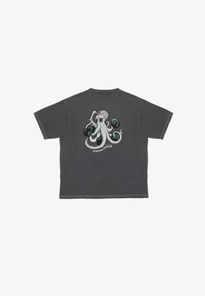 Nudie Jeans, KOFFE KNOCK-TOPUS - T-shirt imprimé - antracite