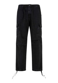 Džínsy voľného strihu - washed black