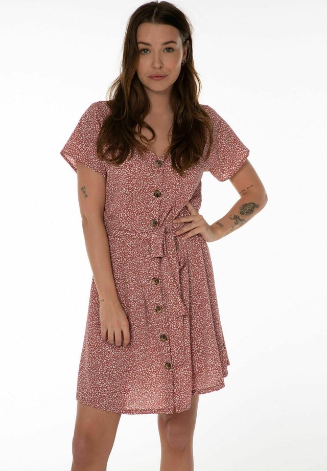 UNNA - Day dress - terracota