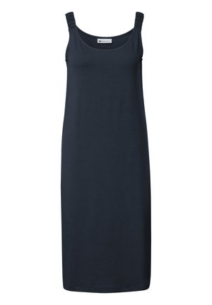 Street One, KNIELANGES KLEID MIT GERAFFTEN TRÄGERN - Žerzejové šaty - shadowed navy