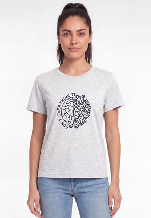 watapparel, DON'T OVERTHINK IT - T-shirt imprimé - cool heather grey