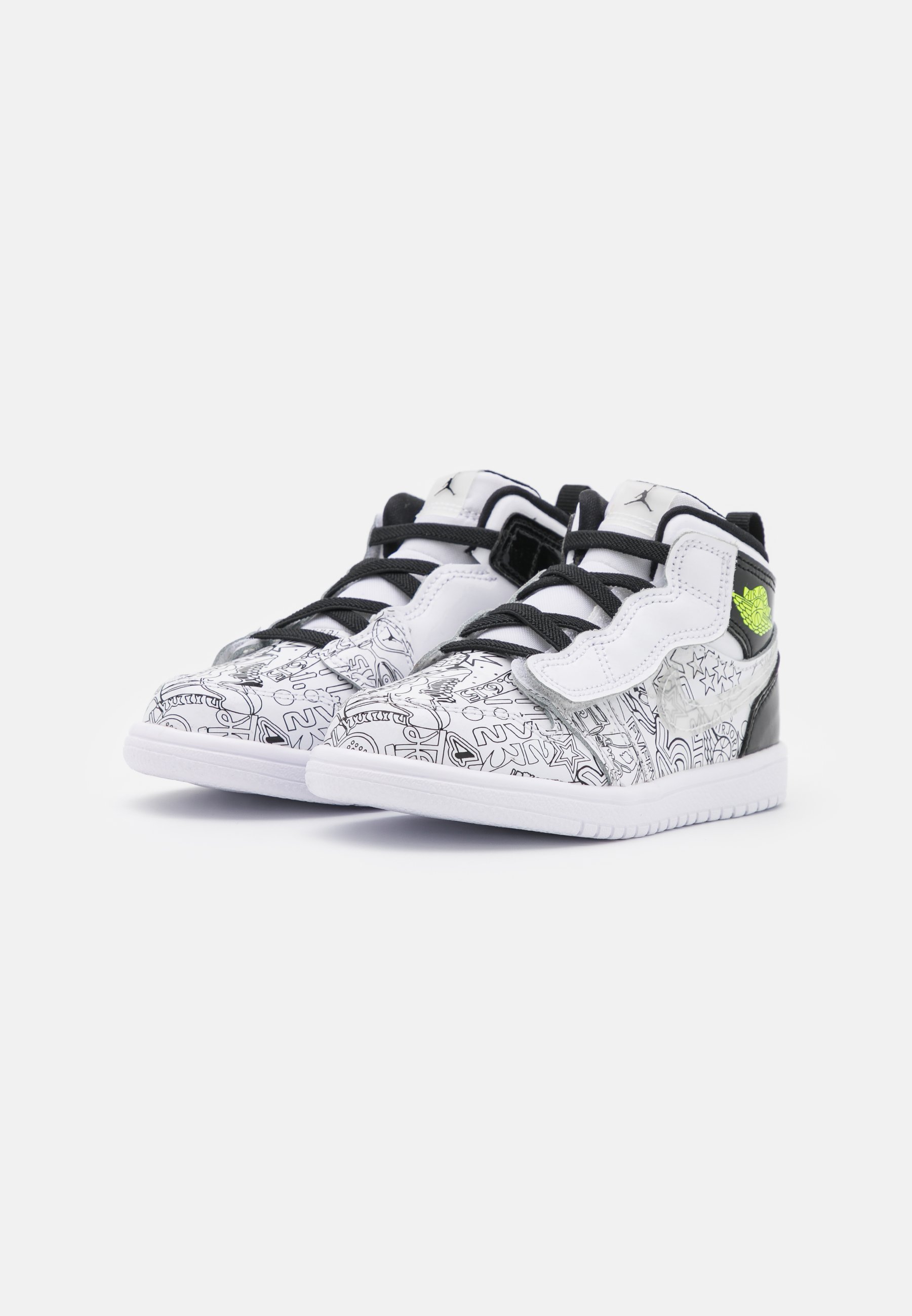 Jordan 1 MID ALT DIY GT UNISEX - Basketballschuh - white/black/volt/weiß -  Zalando.ch