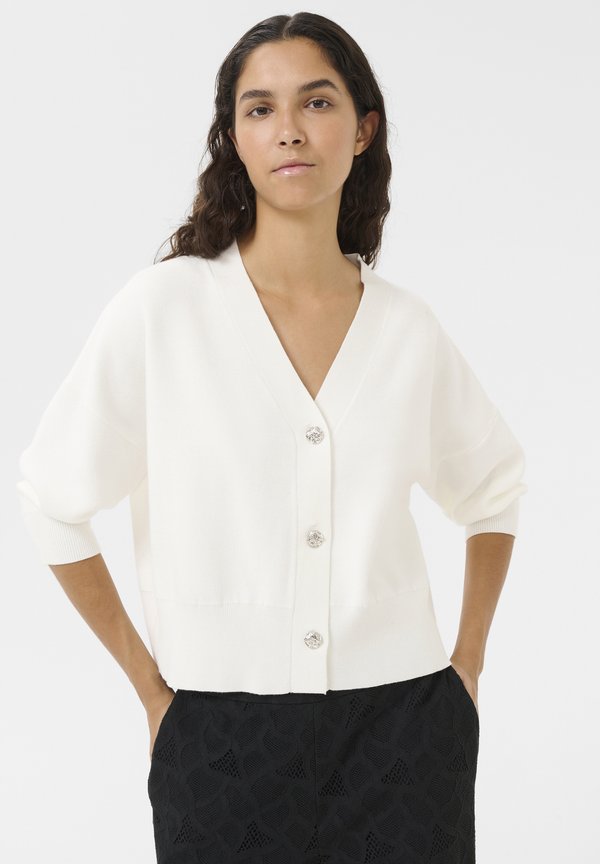 ANTONELLA V-NECK  - Strickjacke - egret